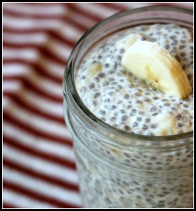 chia banana maple pudding border